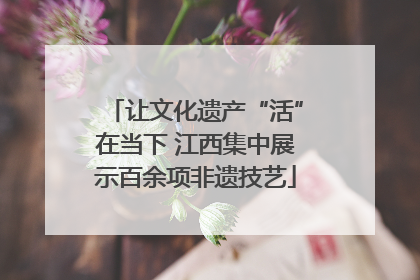 让文化遗产“活”在当下 江西集中展示百余项非遗技艺