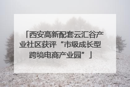 西安高新配套云汇谷产业社区获评“市级成长型跨境电商产业园”
