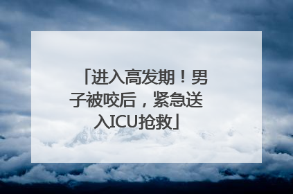 进入高发期！男子被咬后，紧急送入ICU抢救