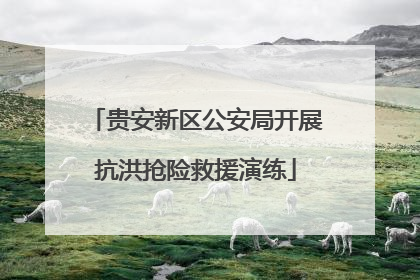 贵安新区公安局开展抗洪抢险救援演练
