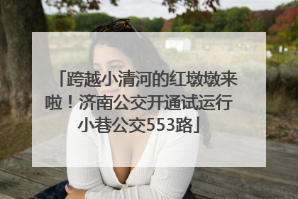 跨越小清河的红墩墩来啦！济南公交开通试运行小巷公交553路