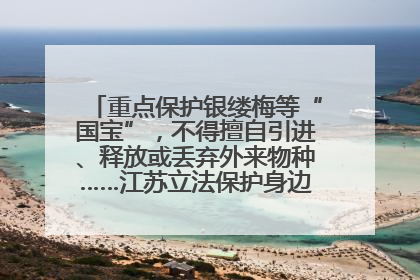 重点保护银缕梅等“国宝”，不得擅自引进、释放或丢弃外来物种……江苏立法保护身边的生物“朋友圈”