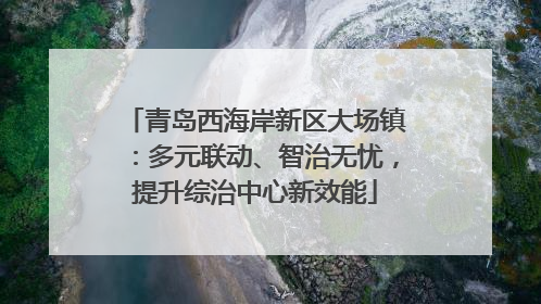 青岛西海岸新区大场镇:多元联动、智治无忧,提升综治中心新效能