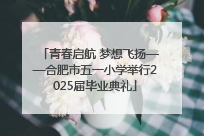 青春启航 梦想飞扬——合肥市五一小学举行2025届毕业典礼