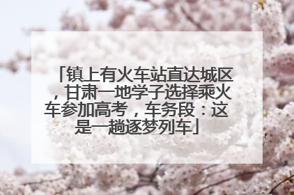 镇上有火车站直达城区，甘肃一地学子选择乘火车参加高考，车务段：这是一趟逐梦列车