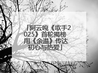 阿云嘎《歌手2025》首轮揭榜 用《余温》传达初心与热爱