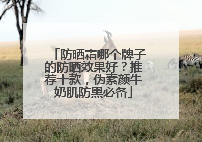 防晒霜哪个牌子的防晒效果好？推荐十款，伪素颜牛奶肌防黑必备