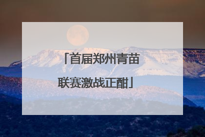 首届郑州青苗联赛激战正酣