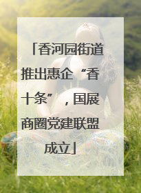 香河园街道推出惠企“香十条”，国展商圈党建联盟成立