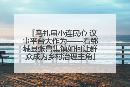 马扎虽小连民心 议事平台大作为——看郓城县张鲁集镇如何让群众成为乡村治理主角