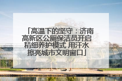 高温下的坚守：济南高新区公厕保洁员开启精细养护模式 用汗水擦亮城市文明窗口