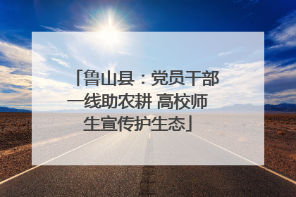 鲁山县：党员干部一线助农耕 高校师生宣传护生态