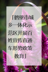 鹤壁市城乡一体化示范区开展百姓宣传直通车形势政策教育