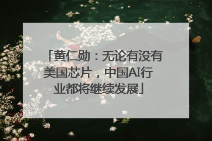 黄仁勋：无论有没有美国芯片，中国AI行业都将继续发展