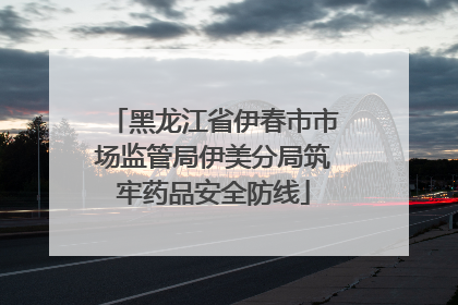 黑龙江省伊春市市场监管局伊美分局筑牢药品安全防线