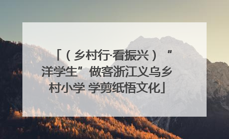 （乡村行·看振兴）“洋学生”做客浙江义乌乡村小学 学剪纸悟文化