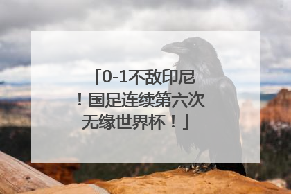 0-1不敌印尼！国足连续第六次无缘世界杯！