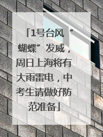 1号台风“蝴蝶”发威，周日上海将有大雨雷电，中考生请做好防范准备