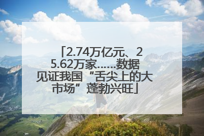 2.74万亿元、25.62万家……数据见证我国“舌尖上的大市场”蓬勃兴旺