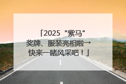 2025“紫马”奖牌、服装亮相啦→快来一睹风采吧！