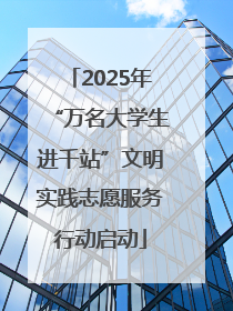 2025年“万名大学生进千站”文明实践志愿服务行动启动