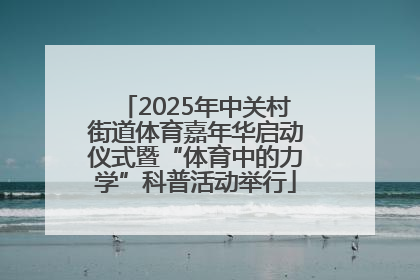 2025年中关村街道体育嘉年华启动仪式暨“体育中的力学”科普活动举行