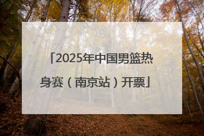2025年中国男篮热身赛（南京站）开票