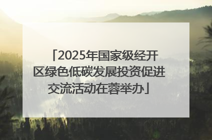 2025年国家级经开区绿色低碳发展投资促进交流活动在蓉举办