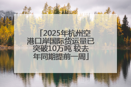 2025年杭州空港口岸国际货运量已突破10万吨 较去年同期提前一周