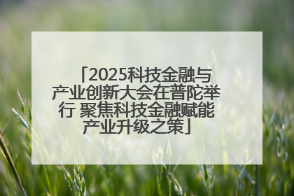 2025科技金融与产业创新大会在普陀举行 聚焦科技金融赋能产业升级之策