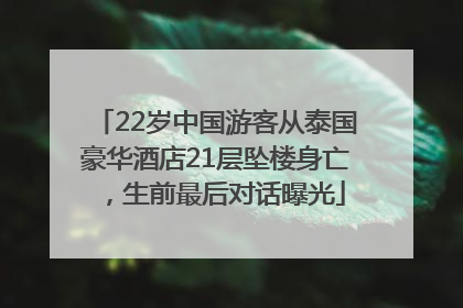 22岁中国游客从泰国豪华酒店21层坠楼身亡，生前最后对话曝光