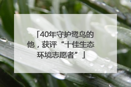 40年守护鹭鸟的他，获评“十佳生态环境志愿者”